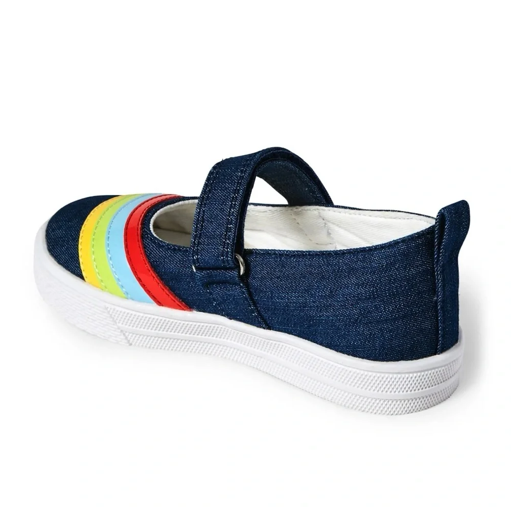 2021 Gymboree “Farming Friends” Rainbow Ballet Flats, Size 12